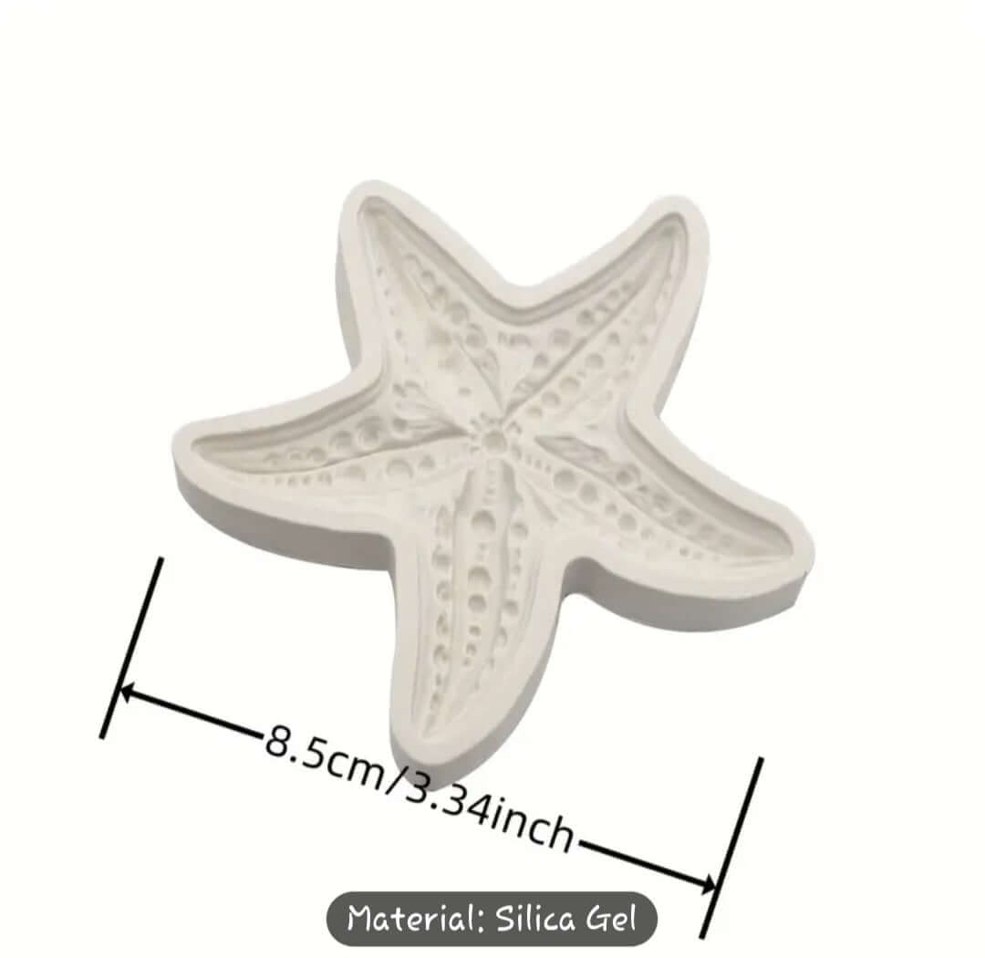 Silicone Mold - Star Fish Mold Marine Theme Cake Decorations with realistic texture, perfect for ocean-themed cake decorating.
