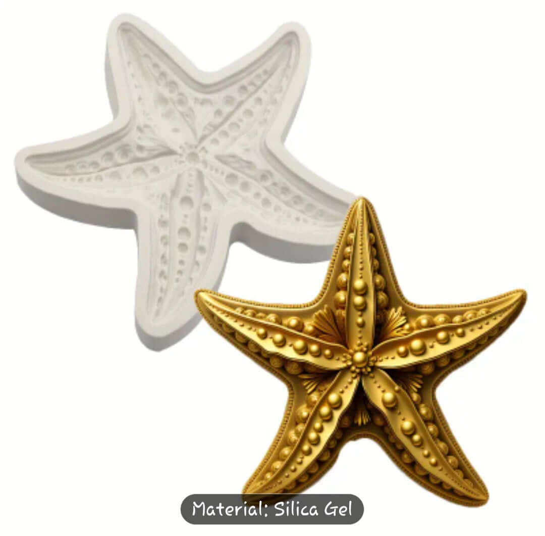 Silicone Mold - Star Fish Mold Marine Theme Cake Decorations showcases realistic starfish in high-quality silicone.