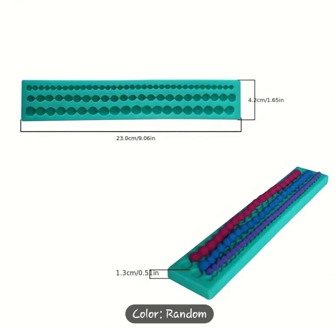Silicone Mould Pearl Strip Mould for creating uniform pearl borders in cake decorating, perfect for elegant cake finishes.